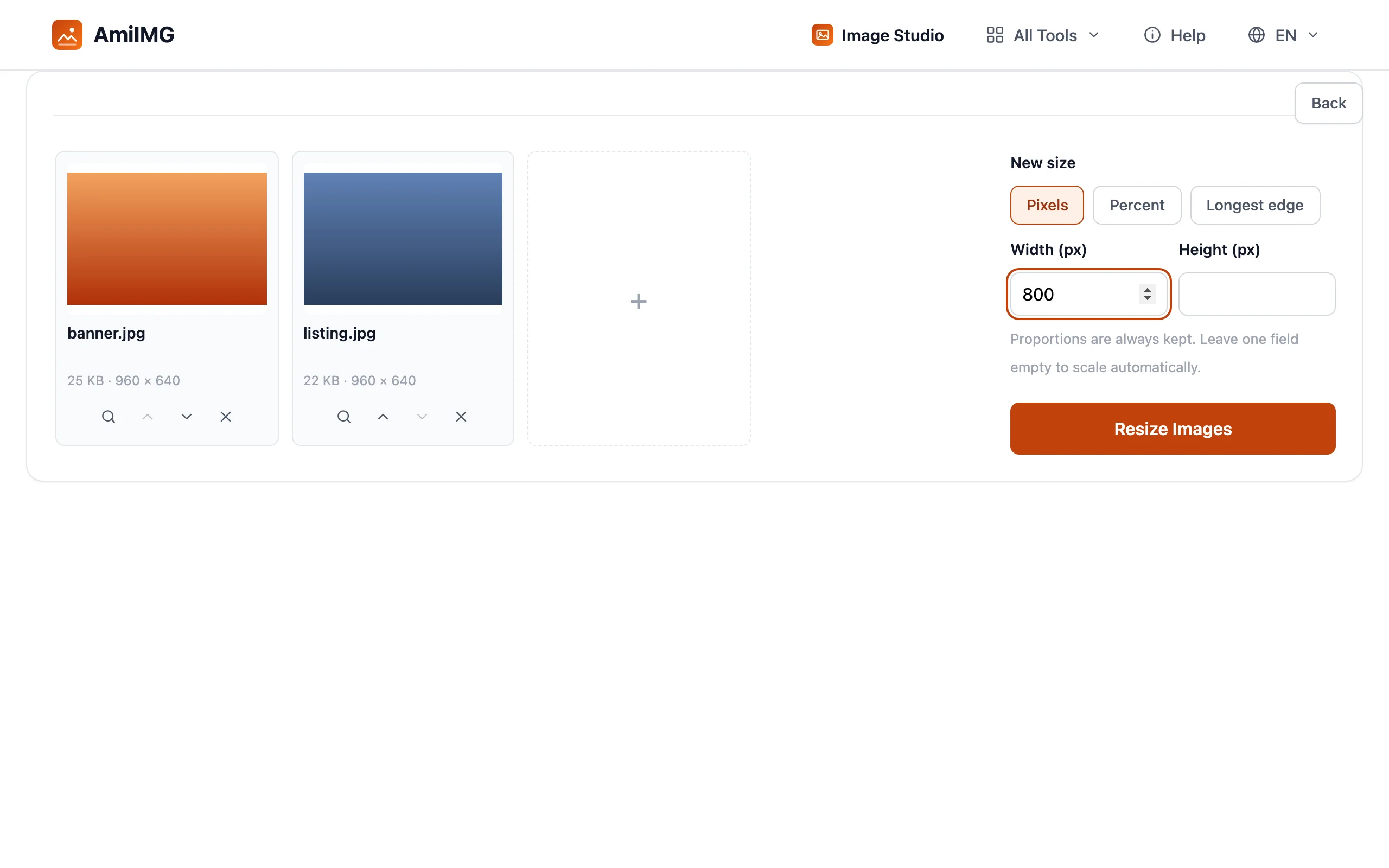 Resize Image – Set the new size