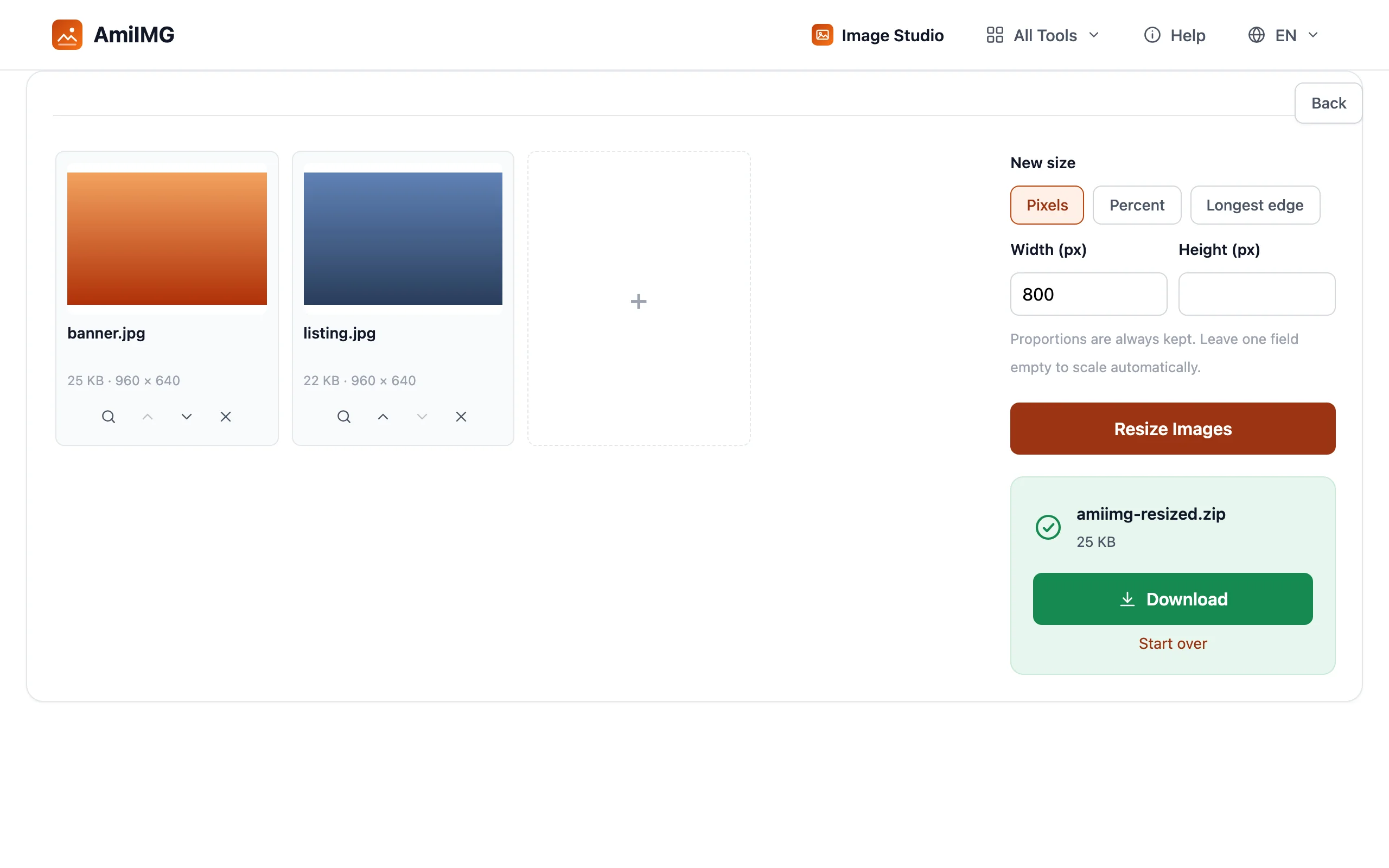 Resize Image – Resize the batch