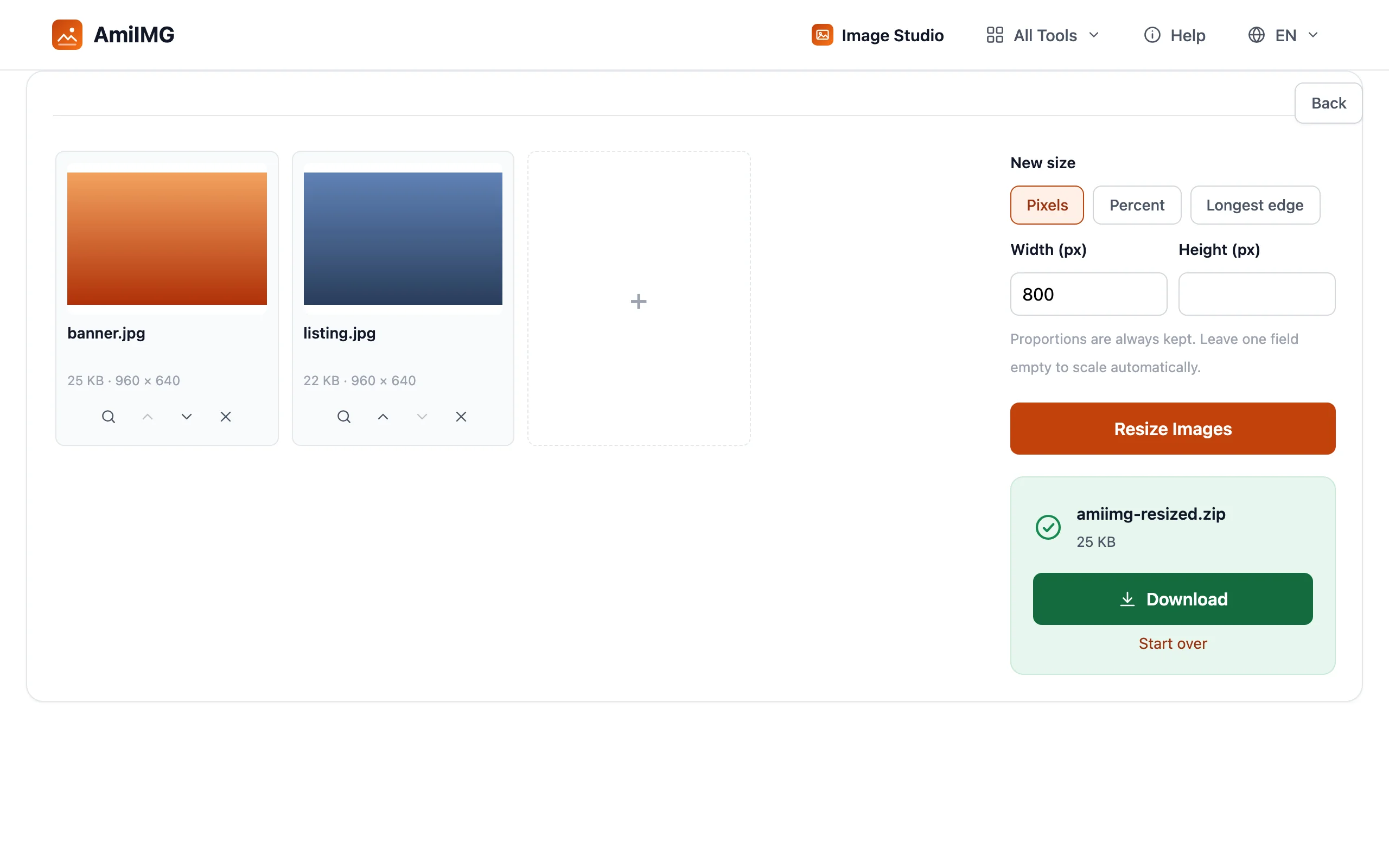 Resize Image – Download your resized images